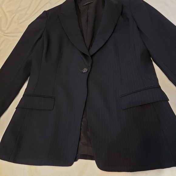 Elie Tahari Luxury Lorelei Thin Pinstripe Jacket Office Designer Womens Summer - Picture 12 of 16